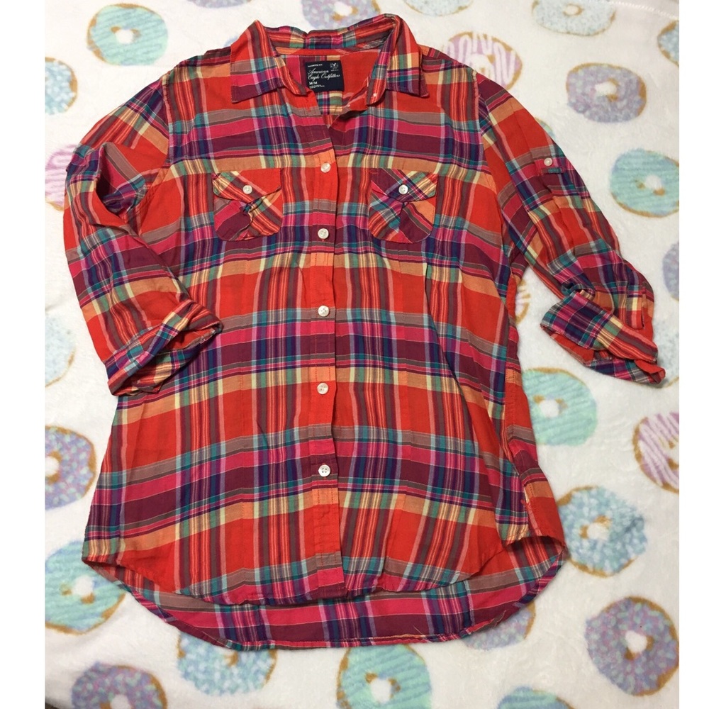 🌸BOGO🌸American Eagle Plaid Button Down Shirt